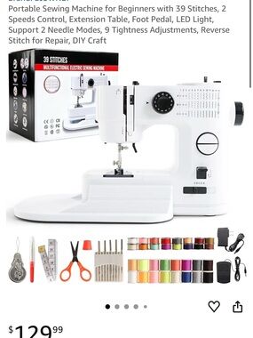 Multifunction Electric Sewing Machine in White
